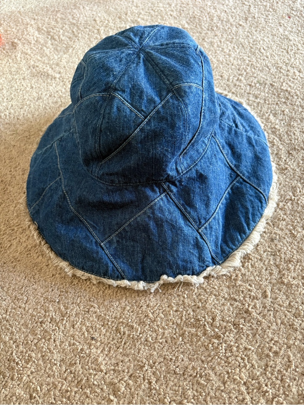 Denim Bucket Hat in Blue - Women's Casual Sun Hat